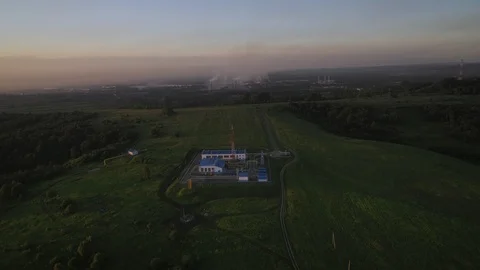 Off-grid station in the countryside Stock Footage 119253941
