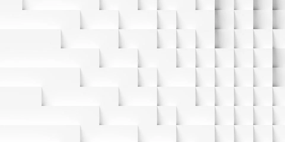 Grid of stepped white rectangles and boxes geometry background wallpaper ba.. Stock Illustration