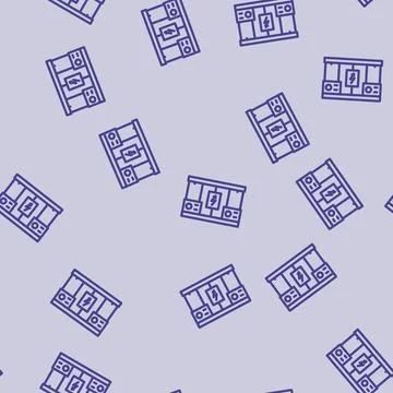 Grid storage energy line vector seamless pattern Stock Illustration