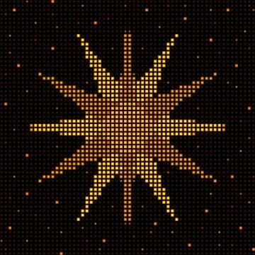 Grid sun Stock Illustration