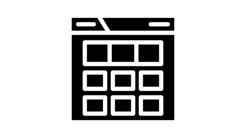 Grid system ux ui design glyph icon animation Stock Footage 326741604