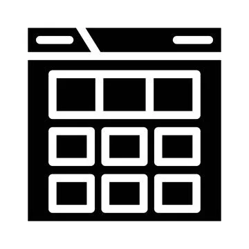 Grid system ux ui design glyph icon vector illustration 스톡 일러스트