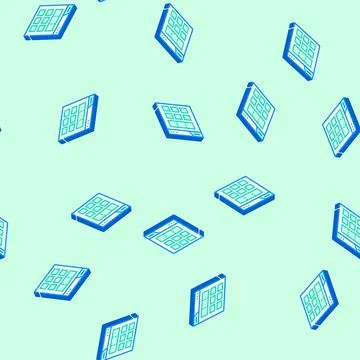 Grid system ux ui design isometric icon seamless pattern Stock Illustration