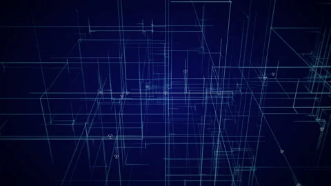 Grid technological futuristic net cyberspace. Stock Footage 99684149