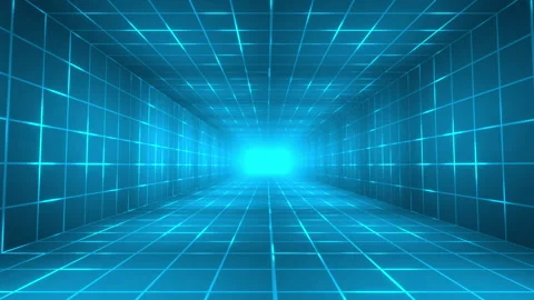 Grid Tunnel 05 Stock Footage 240940574