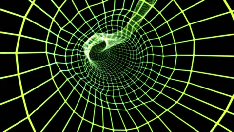 Grid tunnel - 3d render looped. Video stock 167606498
