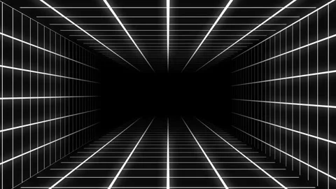 Grid tunnel looping background Stock Footage 279619935