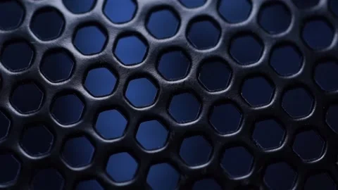 Grid with ventilation holes of computer air cooling system. abstract background Stock Footage 217405672