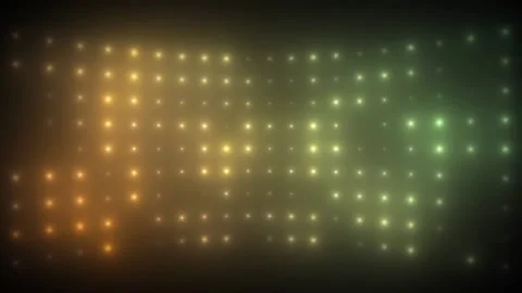 Grid Wall of Transitioning Brightly Glowing Lights Motion Background Stock Footage 143129717