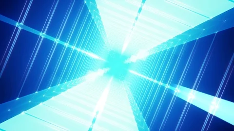 Grid Wall Tunnel Stock Footage 91055967
