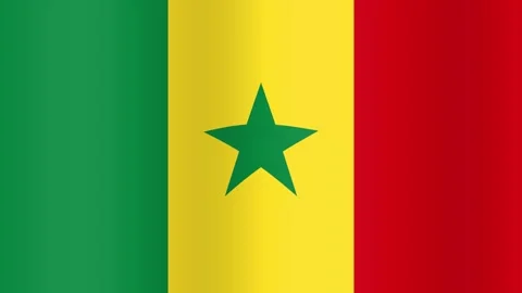 Grid of Waving Senegal National Flags in Seamless Motion Loop Stock Footage 341715329