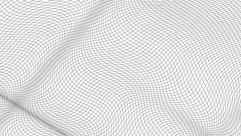 Grid wavy lines pattern, mesh square matrix, stretch density texture 库存插图