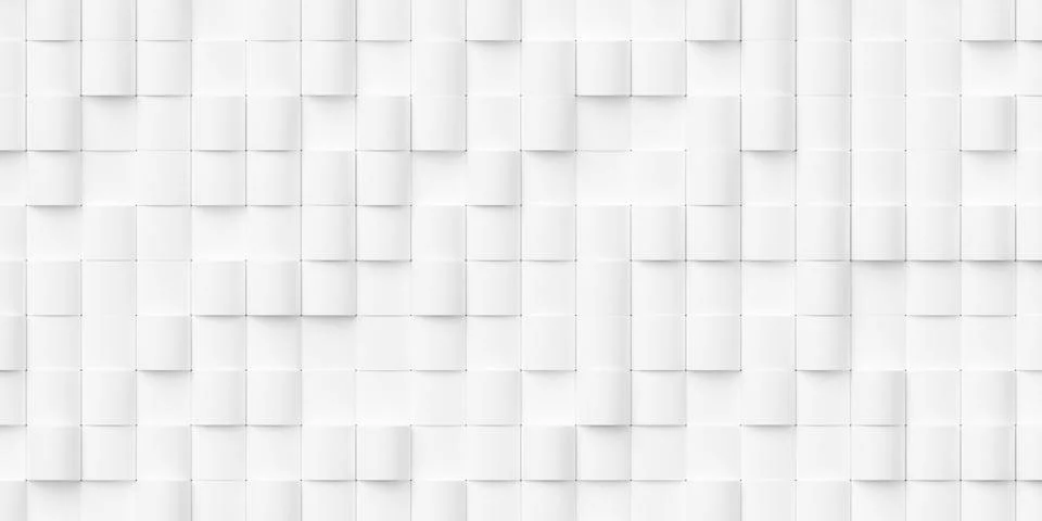 Grid of white cylinders with random scaling background wallpaper banner, fl.. Stock Illustration