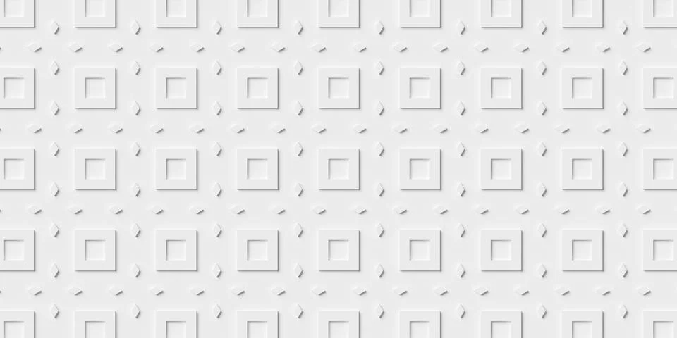 Grid of white square frames small diamond or rhomboid shapes pattern backgr.. Stock Illustration