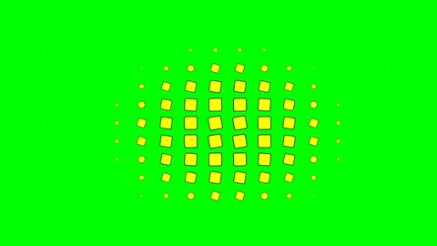 A grid of yellow square shapes arranged in a gradient pattern on green back.. Stock Footage 341839627