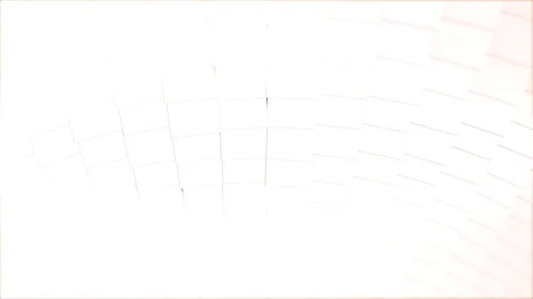 Gridded surface made of white cubes with black glowing around coming closer. Stock Footage 124498976