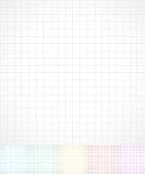 Gridded, wire frame paper, graph paper background in 6 color. Vector. Illustrazione stock