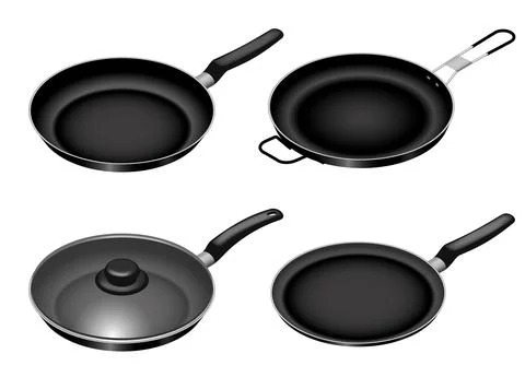 Griddle chef day icon set, isometric style Illustrazione stock