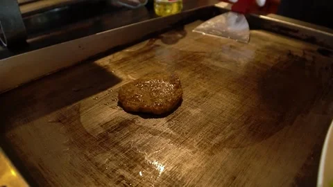 Griddle Cooking Process Stock Footage 311201288