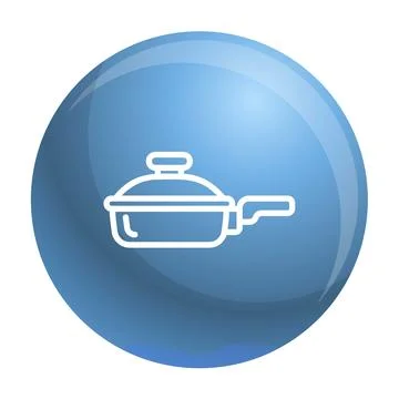 Griddle icon, outline style Illustrazione stock