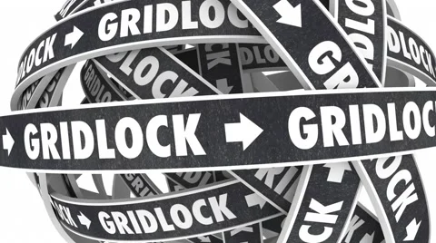 Gridlock Mess Crowded No Progress Word Animation Stock Footage 60432680