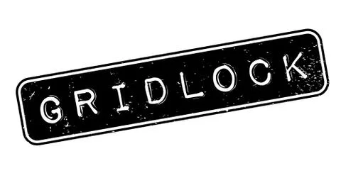 Gridlock rubber stamp 스톡 일러스트