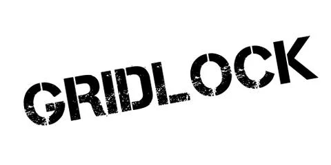 Gridlock rubber stamp Illustrazione stock