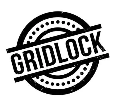 Gridlock rubber stamp Illustrazione stock