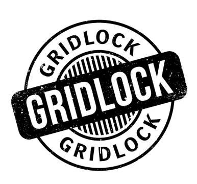Gridlock rubber stamp Illustrazione stock