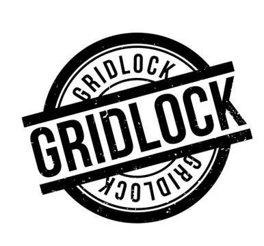 Gridlock rubber stamp Illustrazione stock