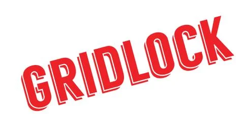 Gridlock rubber stamp Stock Illustration