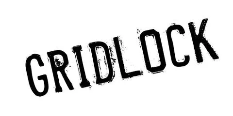 Gridlock rubber stamp 스톡 일러스트