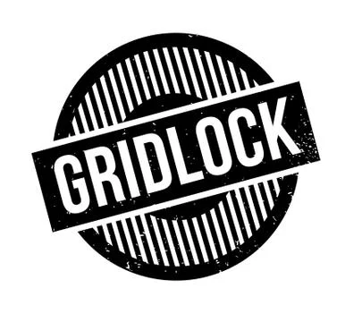 Gridlock rubber stamp Illustrazione stock