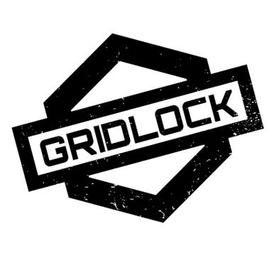 Gridlock rubber stamp Illustrazione stock