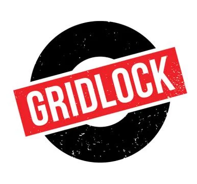 Gridlock rubber stamp 스톡 일러스트