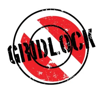 Gridlock rubber stamp Illustrazione stock