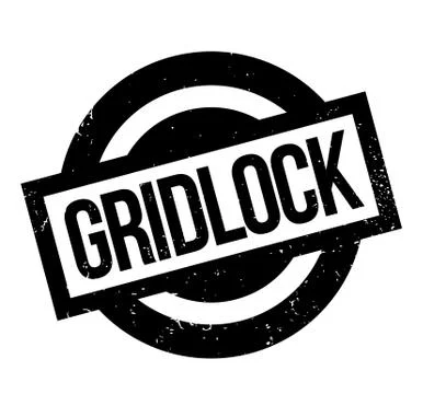 Gridlock rubber stamp Stock Illustration