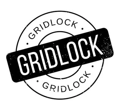Gridlock rubber stamp Illustrazione stock