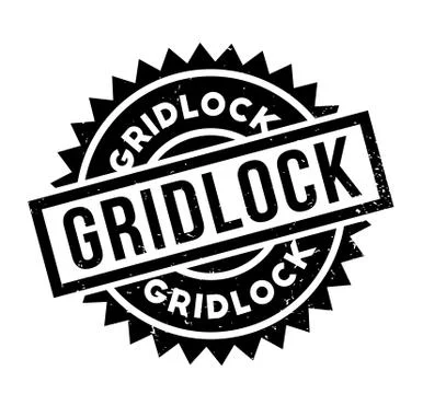 Gridlock rubber stamp Stock Illustration