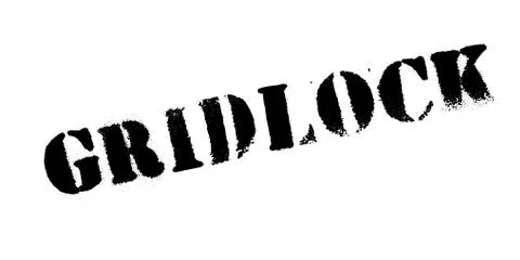 Gridlock rubber stamp Stock Illustration