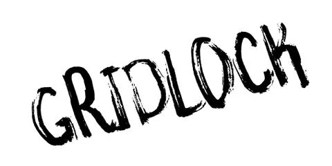 Gridlock rubber stamp Illustrazione stock