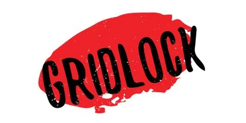 Gridlock rubber stamp Illustrazione stock