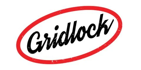 Gridlock rubber stamp Stock Illustration
