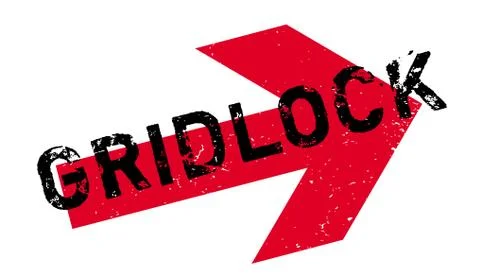 Gridlock rubber stamp Stock Illustration