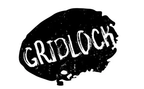 Gridlock rubber stamp Illustrazione stock