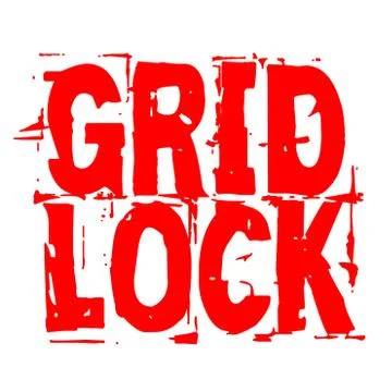 Gridlock stamp typographic stamp Illustrazione stock