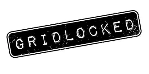 Gridlocked rubber stamp 스톡 일러스트
