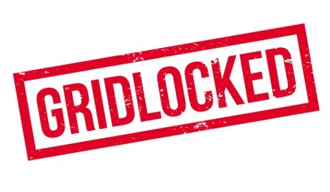 Gridlocked rubber stamp Illustrazione stock