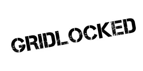 Gridlocked rubber stamp Illustrazione stock