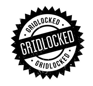 Gridlocked rubber stamp Illustrazione stock
